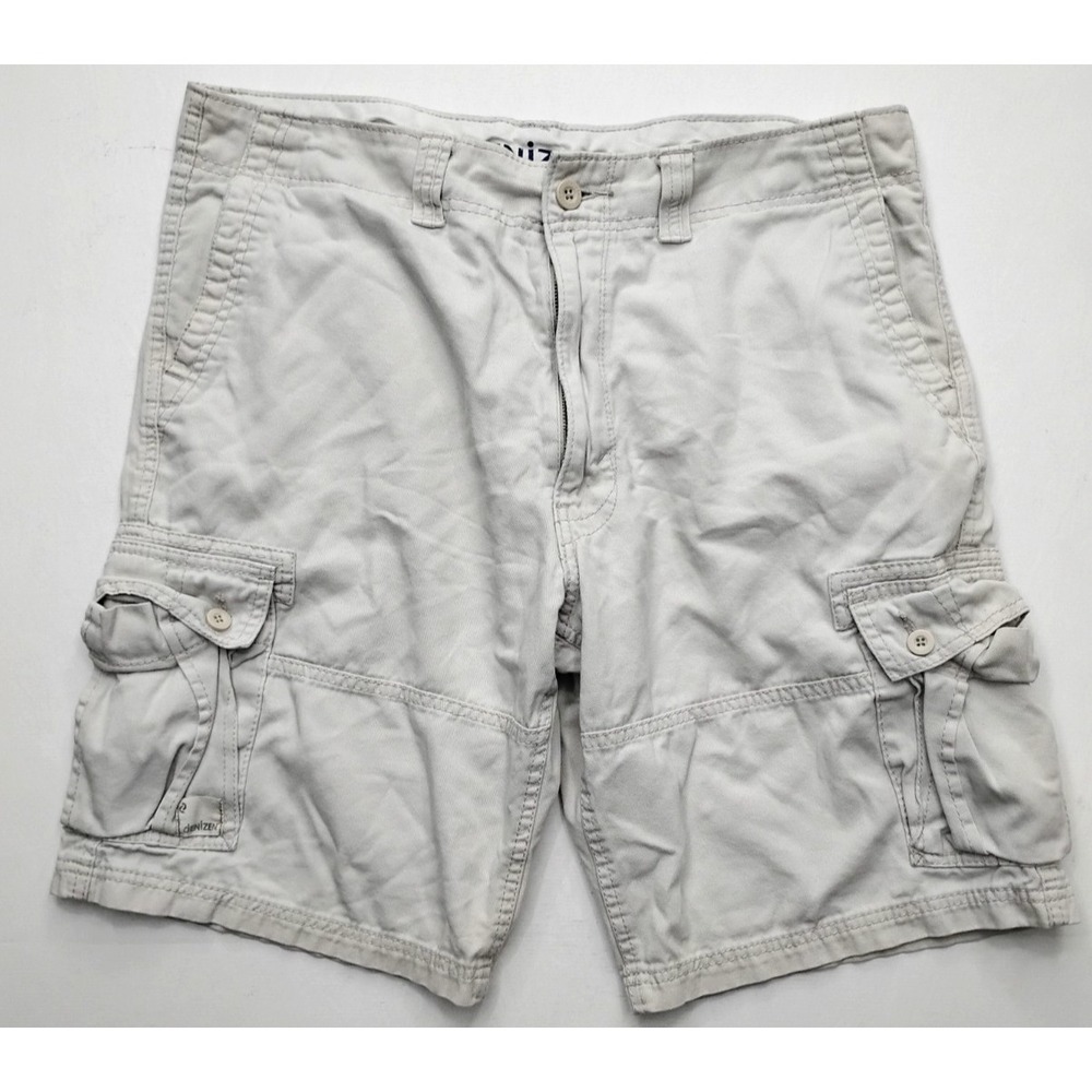 Levis Denizen Cargo Shorts Sz 36 Mens Tan With Side Pockets Comfort 11in